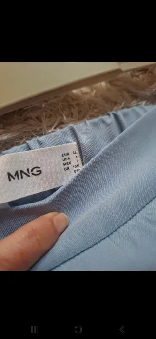 Pantalón lino Mango Talla XS