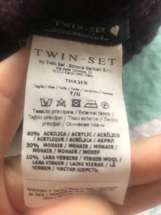 Gorrito Twin Set Morado