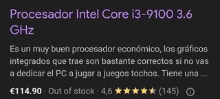 Procesador Intel Core i3-9100 3.6 GHz LGA1151