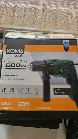 Taladro Percutor KOMA 500W + Brocas Profesionales
