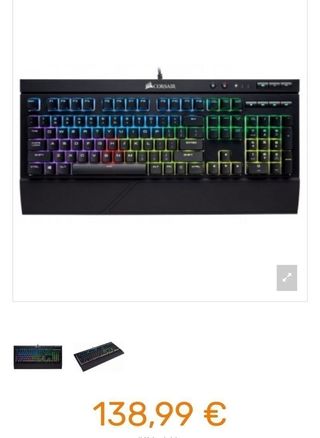 Corsair K68 RGB MX RED - Teclado gaming