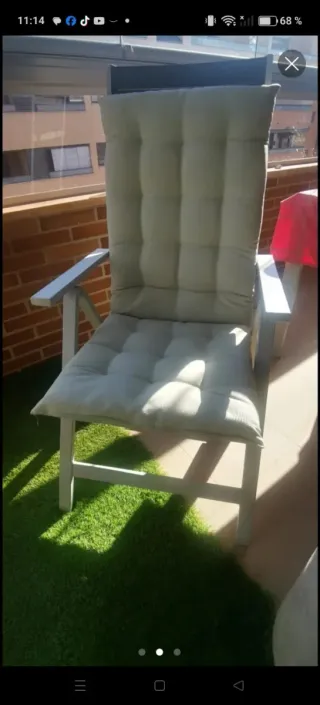 4  Sillas de jardín plegables