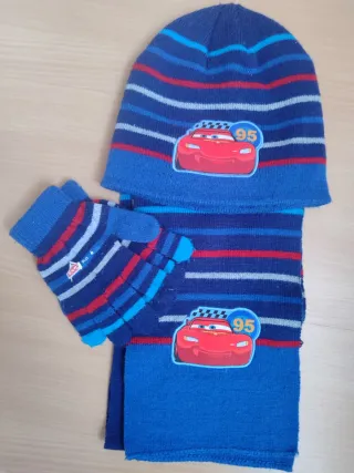 Gorro, guantes y bufanda Cars