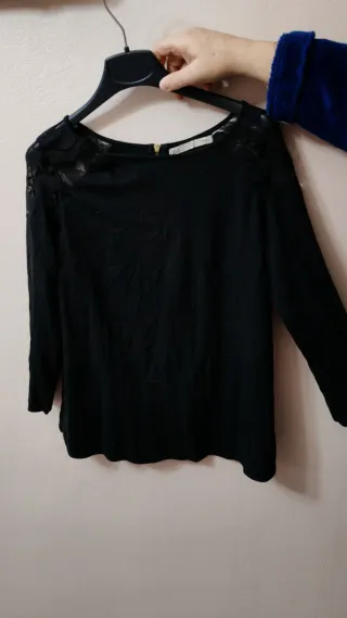 Camiseta Sfera Negra Talla M Encaje