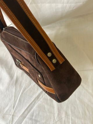 Borsa vera pelle marrone anni '50