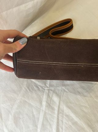 Borsa vera pelle marrone anni '50