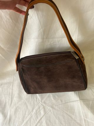 Borsa vera pelle marrone anni '50