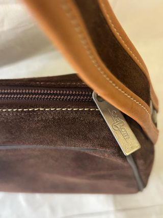 Borsa vera pelle marrone anni '50