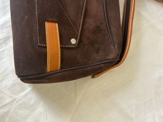 Borsa vera pelle marrone anni '50