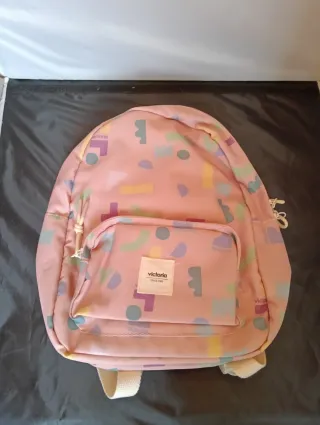 Mochila Victoria multicolor y rosa