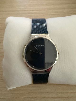 Reloj Bering Cristal Zafiro Azul/Plata Nuevo