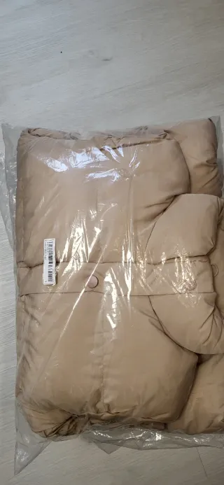 EURMUSE Abrigo acolchado casual beige