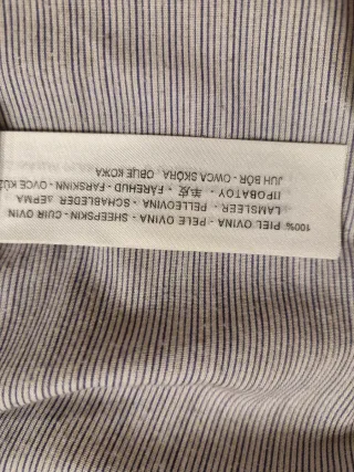 Chaqueta de piel marrón