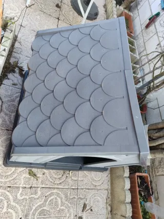 Caseta para perros grande gris