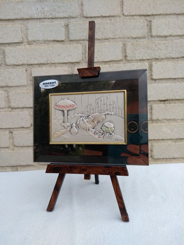 Quadro decorativo prata 925