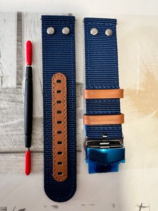 Correa para Hamilton X-Wind Nylon Azul y beige