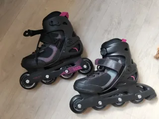 Patines en línea Oxelo negros y rosas