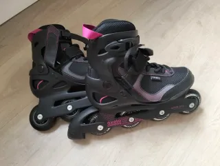 Patines en línea Oxelo negros y rosas