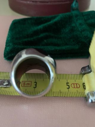 Anillo Plata Ley Esmalte Carolina Herrera