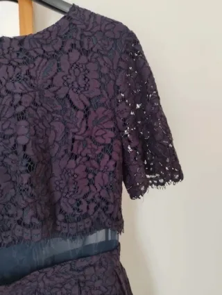 Vestido ASOS encaje morado T 38-40