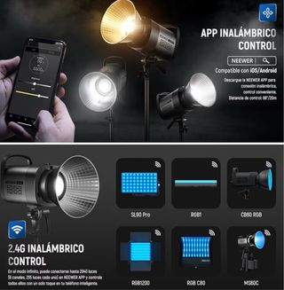 Neewer CB60B 70W Luz Video LED Control App