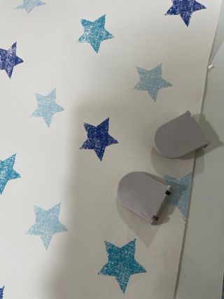 Tenda per camera da letto con stelle blu