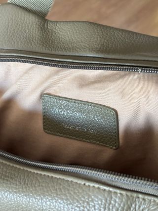 Mandarina Duck Mochila Piel Gris/Oliva