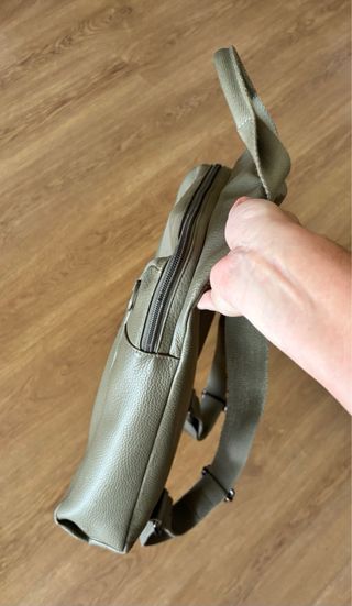 Mandarina Duck Mochila Piel Gris/Oliva