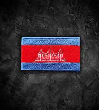 Camboya 🇰🇭 Parche bandera termoadhesiva