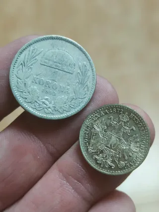 Lote 2 Monedas Plata Francisco José I