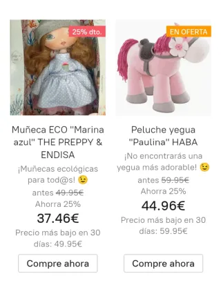 Muñeca de tela ECO Nueva, sin abrir.