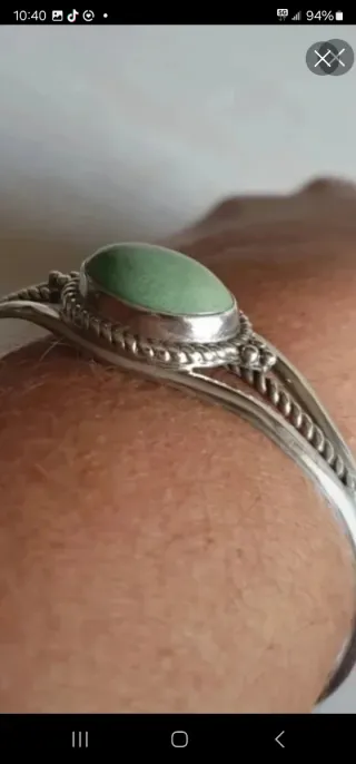Pulsera Plata Ley Turquesa Auténtica