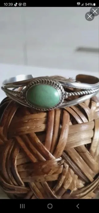 Pulsera Plata Ley Turquesa Auténtica