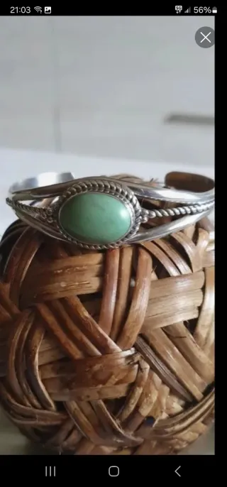 Pulsera Plata Ley Turquesa Auténtica
