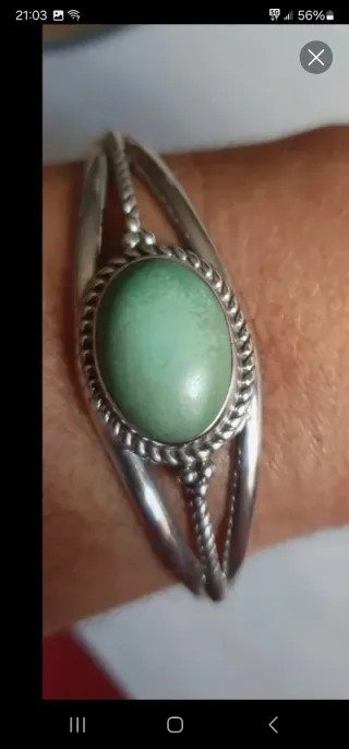 Pulsera Plata Ley Turquesa Auténtica