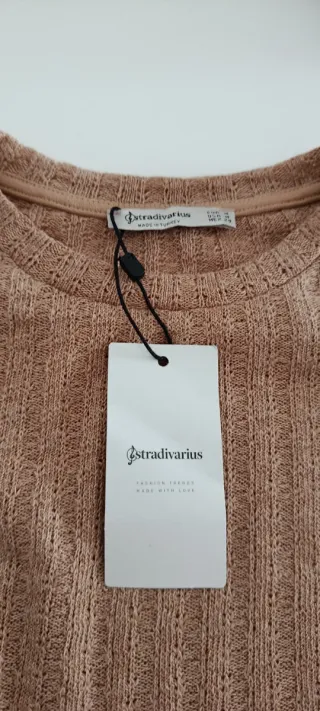 Jersey punto fino Stradivarius acanalado T. m