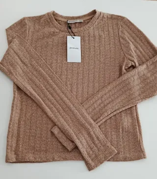 Jersey punto fino Stradivarius acanalado T. m