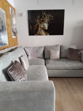 Sofá Esquinero Gris Clarito