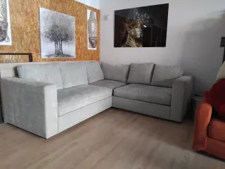 Sofá Esquinero Gris Clarito
