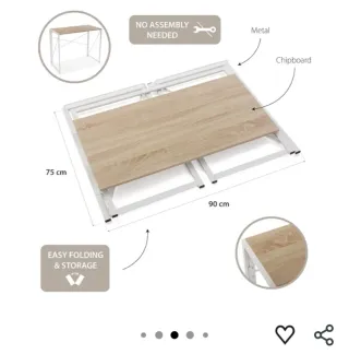 Escritorio plegable madera y metal