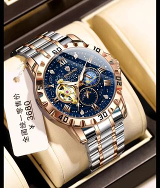 Reloj Automático BINBOND Oro y Plata