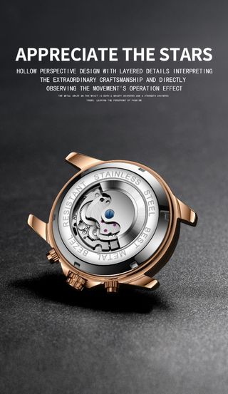 Reloj Automático BINBOND Oro y Plata