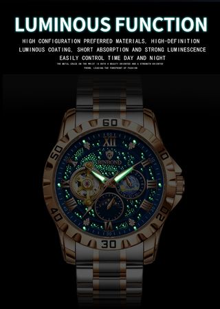 Reloj Automático BINBOND Oro y Plata