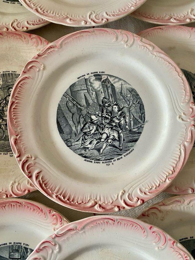 Lote 9 platos parlantes Gien France