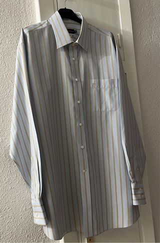 Camisa Pedro del Hierro rayas azul y beige
