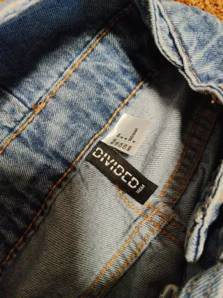 Salopette jeans corta taglia 34