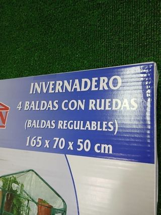 Invernadero 4 Baldas con ruedas 70x50x165cm