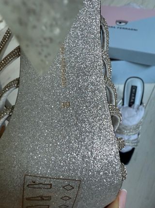 Sandalias fiesta Chiara Ferragni brillo
