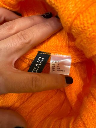 Maglione corto H&M arancio collo alto