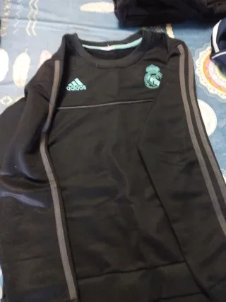 Sudadera Real Madrid Adidas Niño Negra